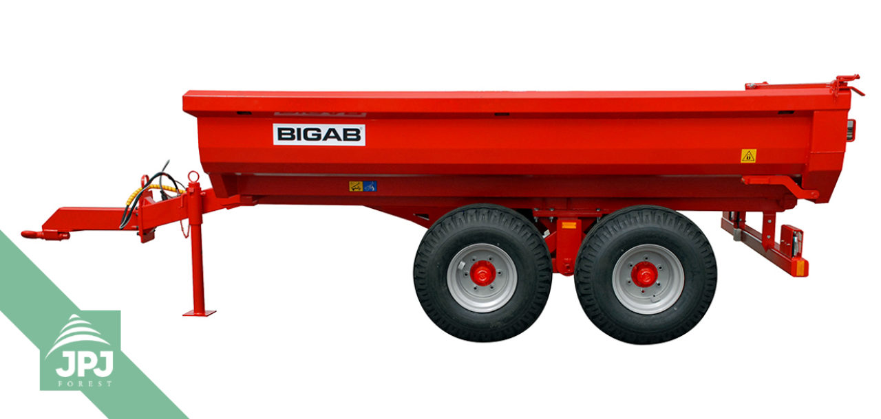 Sklopný přívěsný vyvážecí vlek za traktor BIGAB T8