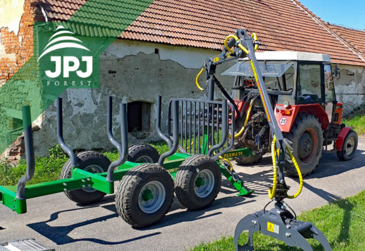 Vyvážečka Farma CT 3,8-6 a traktor