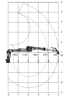 Pohybový a zvedací diagram hydraulické ruky