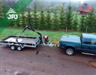 Přívěs Vezeko s hydraulickou rukou VJ 320 a Dodge RAM